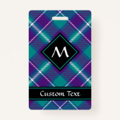 シーグリーン、パープル、ブルータータンチェック バッジ (正面)