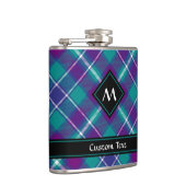 シーグリーン、パープル、ブルータータンチェック フラスク (右)