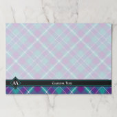 シーグリーン、パープル、ブルータータンチェック ペーパーパッド (正面)