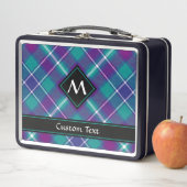 シーグリーン、パープル、ブルータータンチェック メタルランチボックス (インサイチュ)