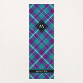 シーグリーン、パープル、ブルータータンチェック ヨガマット (正面)