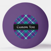 シーグリーン、パープル、ブルータータンチェック 卓球ボール (裏面)