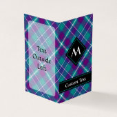 シーグリーン、パープル、ブルータータンチェック 名刺 (外部)