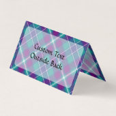 シーグリーン、パープル、ブルータータンチェック 名刺 (裏面)