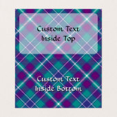 シーグリーン、パープル、ブルータータンチェック 名刺 (内部フラット)