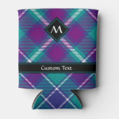 シーグリーン、パープル、ブルータータンチェック 缶クーラー (正面)