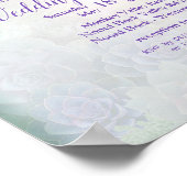 シーグリーン&ラベンダーの多肉質ガーデンハーズ ポスター (角)