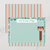 シーグリーン レッドパンダ ノートカード あなたの名前から (正面/裏面)