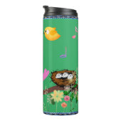 シーグリーン – 鳥(イニシャル付)熱タンブラー タンブラー (回転右)