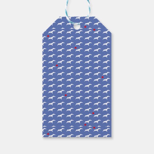 シーグルと太陽の木製ギフトラベル ギフトタグ (裏面)