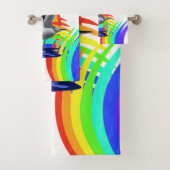 シーグルカラーを設定するバスルームカラフルタオル バスタオルセット (インサイチュ)