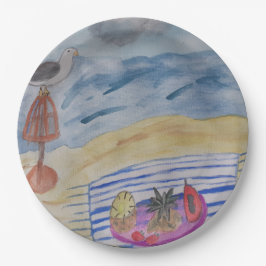 シーグルスオンザビーチ紙プレート ペーパープレート
