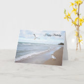 シーグルスビーチカード付き誕生日 カード (黄色い花)