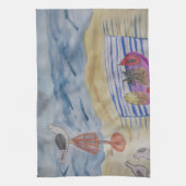 シーグルズオンビーチティータオル キッチンタオル (縦)