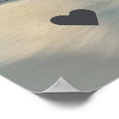 シーグルパーソナライズされたルの名前ビーチシーン ポスター (角)