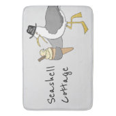 シーグルパーソナライズされたルイラストレーション バスマット (正面縦)