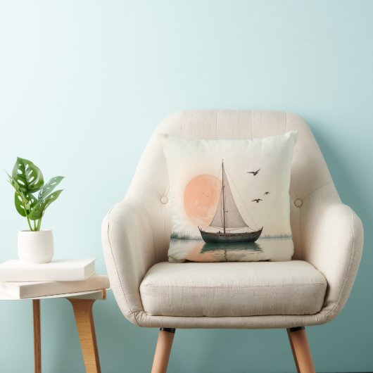 シーグル付きサイボートサンセット クッション (椅子)