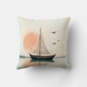 シーグル付きサイボートサンセット クッション (裏面)