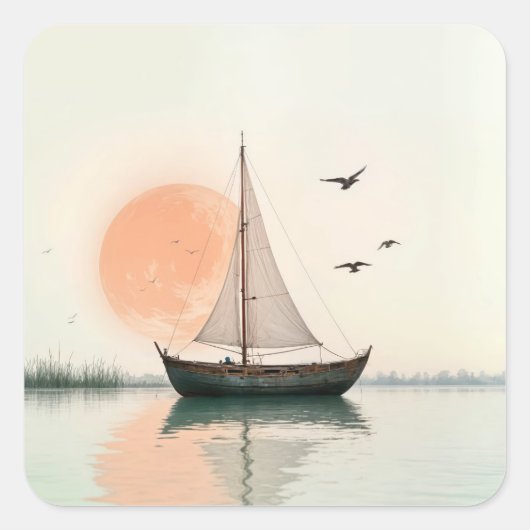 シーグル付きサイボートサンセット スクエアシール (正面)