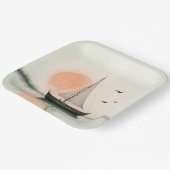 シーグル付きサイボートサンセット ペーパープレート (傾斜あり)