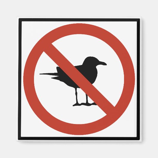 シーグル禁止 マグネット (正面)