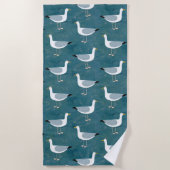 シーグル航海のス ビーチタオル (正面)