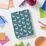 シーグル航海のル iPad PROカバー<br><div class="desc">可愛くておもしろいのカモメの鳥のパターンティール（緑がかった色）の緑の背景。オリジナルアートby Nic Squirrell.</div>