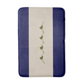 シーグレープストライプ開花 – 海軍 –  バスマット (正面縦)