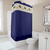 シーグレープ開花 – 海軍シャワーカーテン シャワーカーテン (インサイチュ)