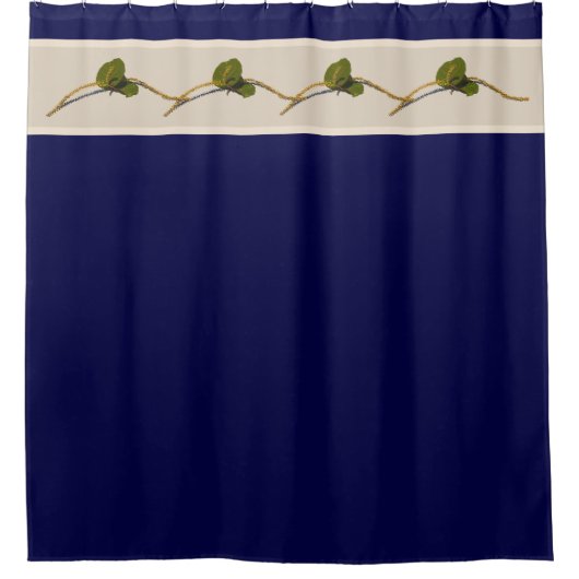 シーグレープ開花 – 海軍シャワーカーテン シャワーカーテン (正面)