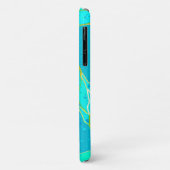 "シーグロットー"抽象芸術-ターコイズ、ブルー、金ゴールド Case-Mate iPhoneケース (裏面/左)