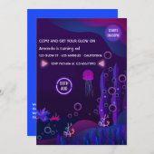 シーグロー誕生日パーティーの招待の下 招待状 (正面/裏面)