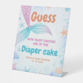 シーケーキの下で赤ちゃんシャワーゲームサインを推測 台座サイン (正面)