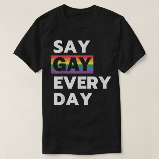 シーゲイ毎日LGBTQレインボープライド Tシャツ (デザイン正面)