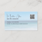 シーコースタルブルーモダンスタイリッシュ 名刺 (裏面)