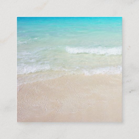 シーコーストコンドレンタルトロピカル広告ズ スクエア名刺 (裏面)