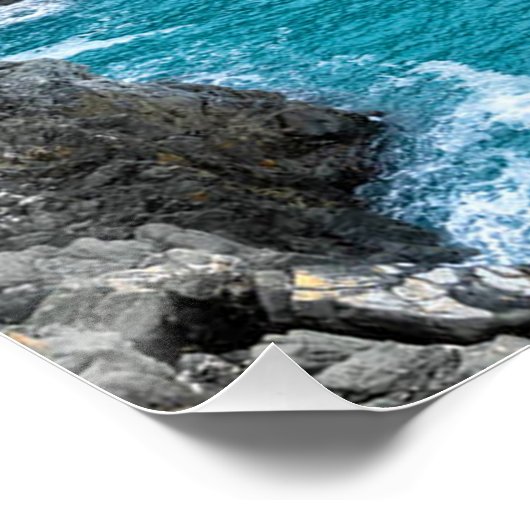 シーコーストシンクテールマナロラリオマッジョーレイタリア ポスター (コーナー)