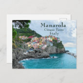 シーコーストシンクテールマナロラリオマッジョーレイタリア ポストカード (正面/裏面)