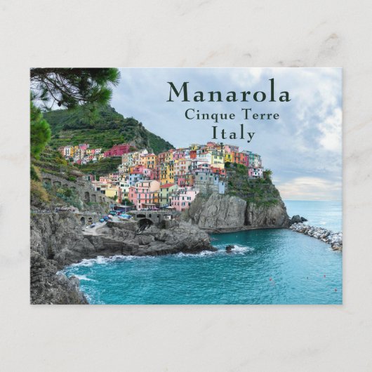 シーコーストシンクテールマナロラリオマッジョーレイタリア ポストカード (正面)