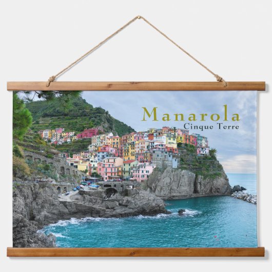 シーコーストシンクテールマナロラリオマッジョーレイタリア 吊り下げ型タペストリー (正面)