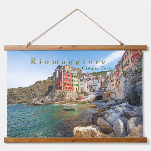 シーコーストシンクテールマナロラリオマッジョーレイタリア 吊り下げ型タペストリー (正面2)