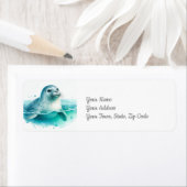 シーコーストビーチ下のシール ラベル (インサイチュ)