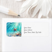 シーコーストビーチ下のヒトデ ラベル (インサイチュ)