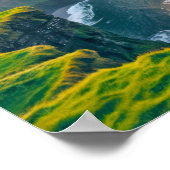 シーコースト海シー自然ブルーウォーターエアリアルビュー ポスター (角)