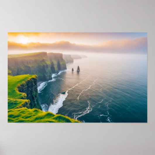 シーコースト海シー自然ブルーウォーターエアリアルビュー ポスター (正面)