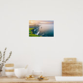 シーコースト海シー自然ブルーウォーターエアリアルビュー ポスター (キッチン)