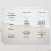 シーコースト結婚式 プログラム写真テンプレートトリフォル (正面/裏面)