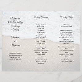 シーコースト結婚式 プログラム写真テンプレートトリフォル