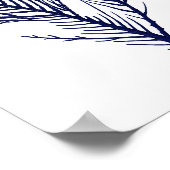 シーコーラルネイビーブルービーチウォールデコール ポスター (角)