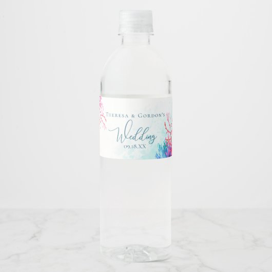 シーコーラルリーフウォーターのカラー ペットボトルラベル (正面)